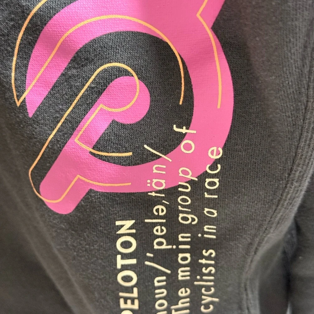 Peloton Gray Hoodie with Multicolor Accents - Picture 4 of 4